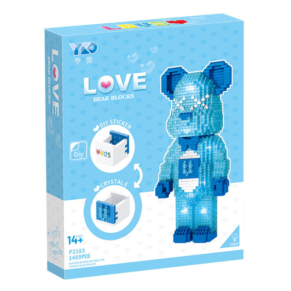 Raya Toys Kék Maci építőkészlet 1469 darabos