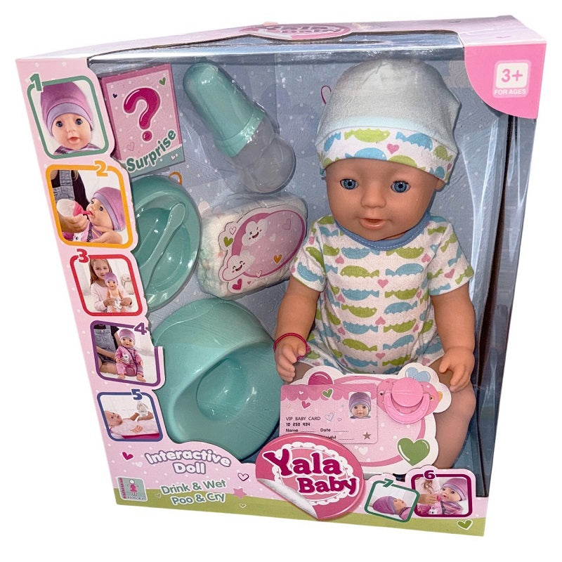 Raya Toys Baba 8 Funkcióval, 40 cm, Kék
