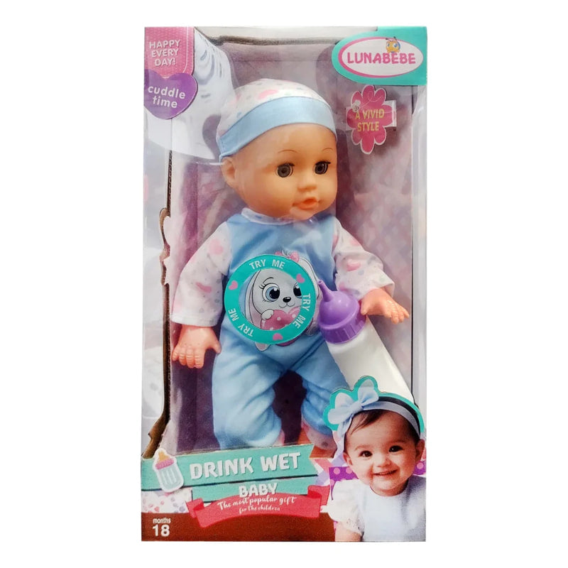 Бебе 14 Инча Пишкащо С Аксесоари Син Raya Toys