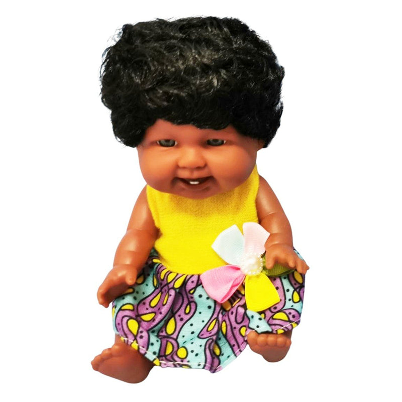 Baba 8" afroamerikai rövid hajú ruhás Raya Toys