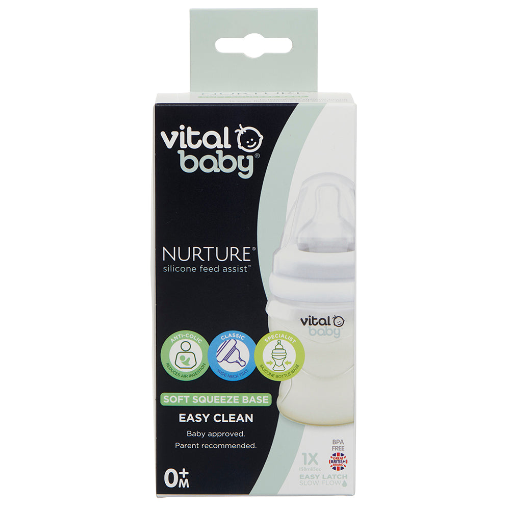 Biberon din silicon anticolici 150 ml. 0+ Vital Baby
