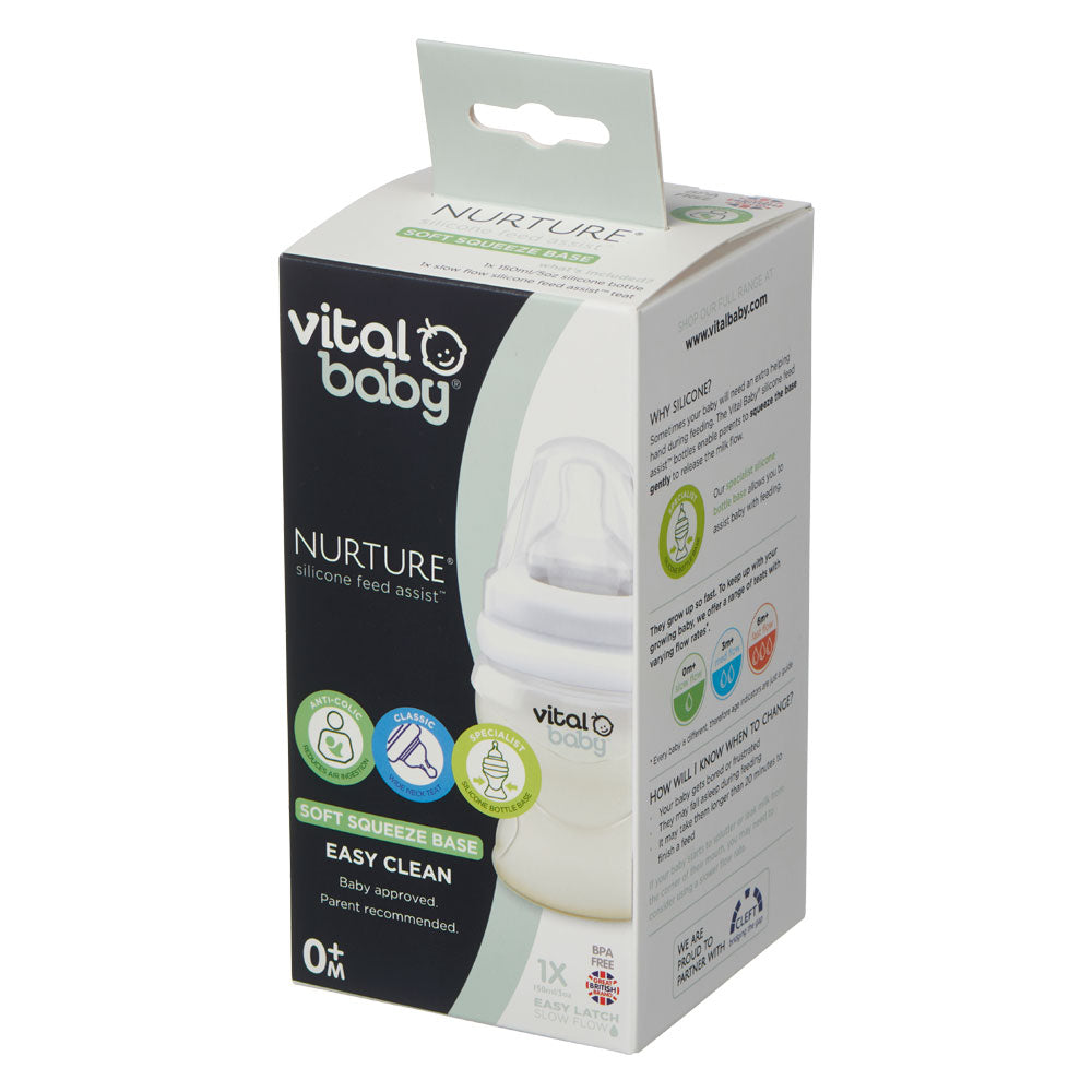 Biberon din silicon anticolici 150 ml. 0+ Vital Baby