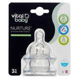 Suzete din silicon 3+ luni pentru susținerea hrănirii Vital Baby
