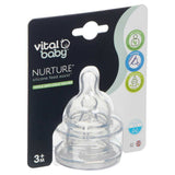 Suzete din silicon 3+ luni pentru susținerea hrănirii Vital Baby
