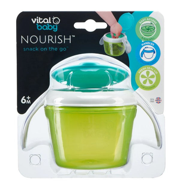 Купа за хранене без разсипване Зелена Vital Baby