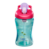 Неразливащо се шише със сламка 12м+ 340мл. синьо Vital Baby