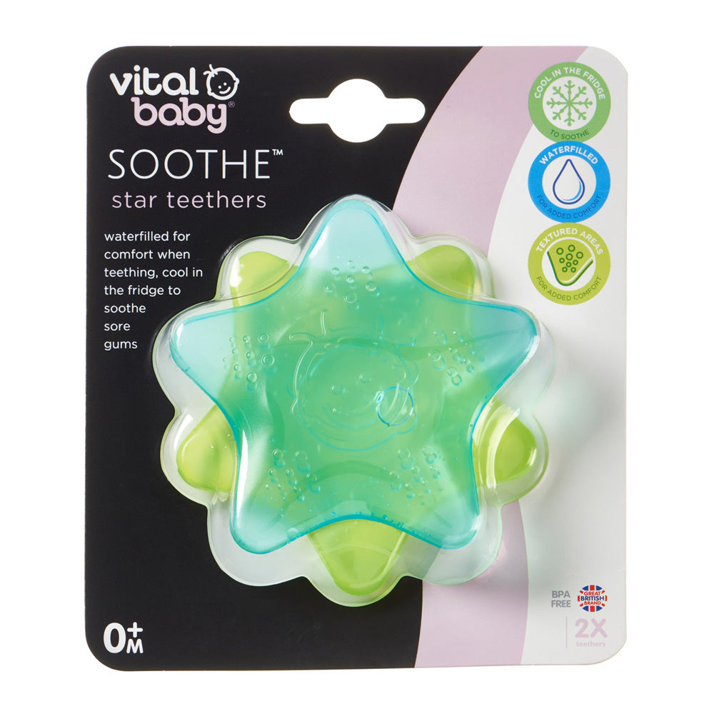 Jucării de dentiție calmante cu efect de răcorire Stars Vital Baby