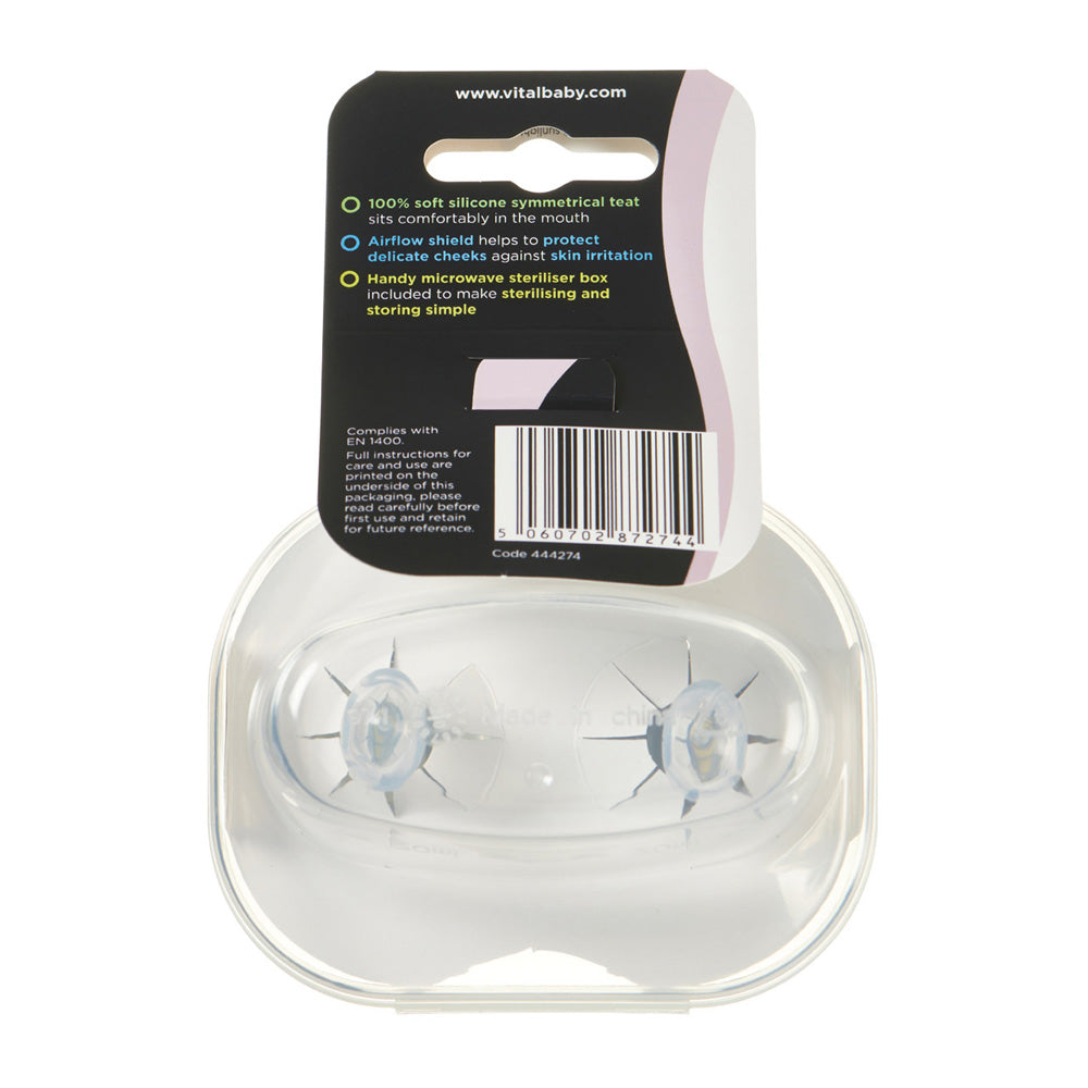 Suzete calmante cu flux de aer 0-6 luni Vital Baby