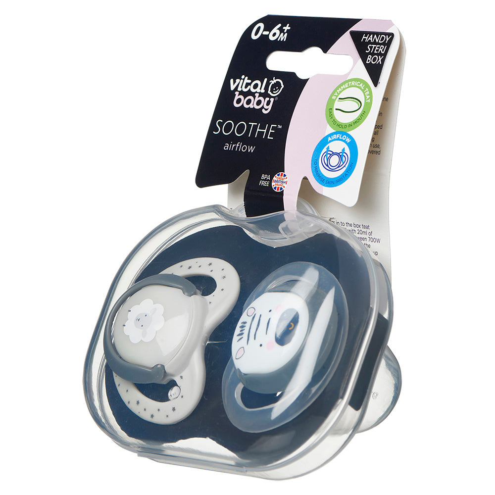 Suzete calmante cu flux de aer 0-6 luni Vital Baby