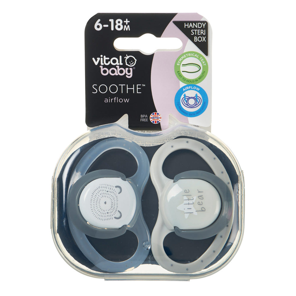 Suzete calmante cu flux de aer 6-18 luni Vital Baby