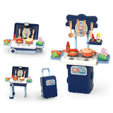 Кухня Куфар Синя 19 Части 4в1 В Кутия Raya Toys
