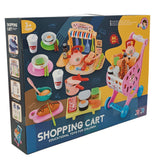 Пазарска Количка С Кухня 64 Части Розова Raya Toys