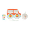 Gyerek étkészlet 5 db, autók, piros, Raya Toys
