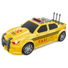 Taxi 1:16 zenével és fénnyel sárga Jiansheng
