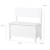 50865 Пейка-Кутия За Играчки Дървен, Бял --- BebeMama