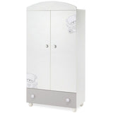 Jolie Гардероб Бял/Сив 50 X 90 X 180 H --- BebeMama