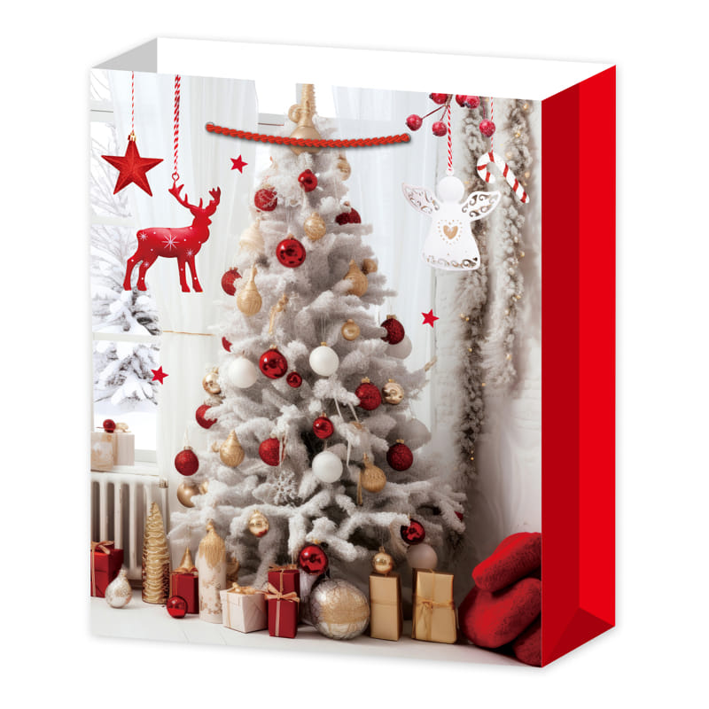 Хартиена Торбичка Коледна Бяла Елха И Подаръци Raya Toys