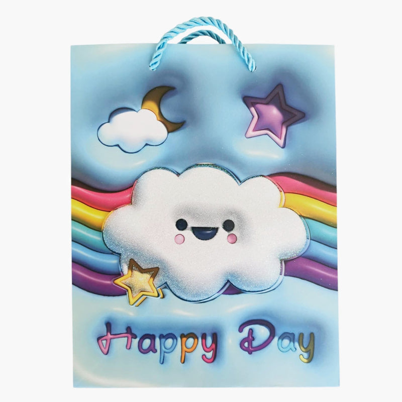 S,3d Подаръчна Торбичка Синя Happy Day Raya Toys
