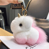 Ключодържател Еднорог Розов Естествен Косъм Raya Toys