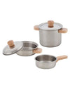 Set de gătit cu 2 oale și 1 tigaie