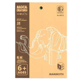 Fából készült 3D puzzle, 38 darab, Mamut, Raya Toys