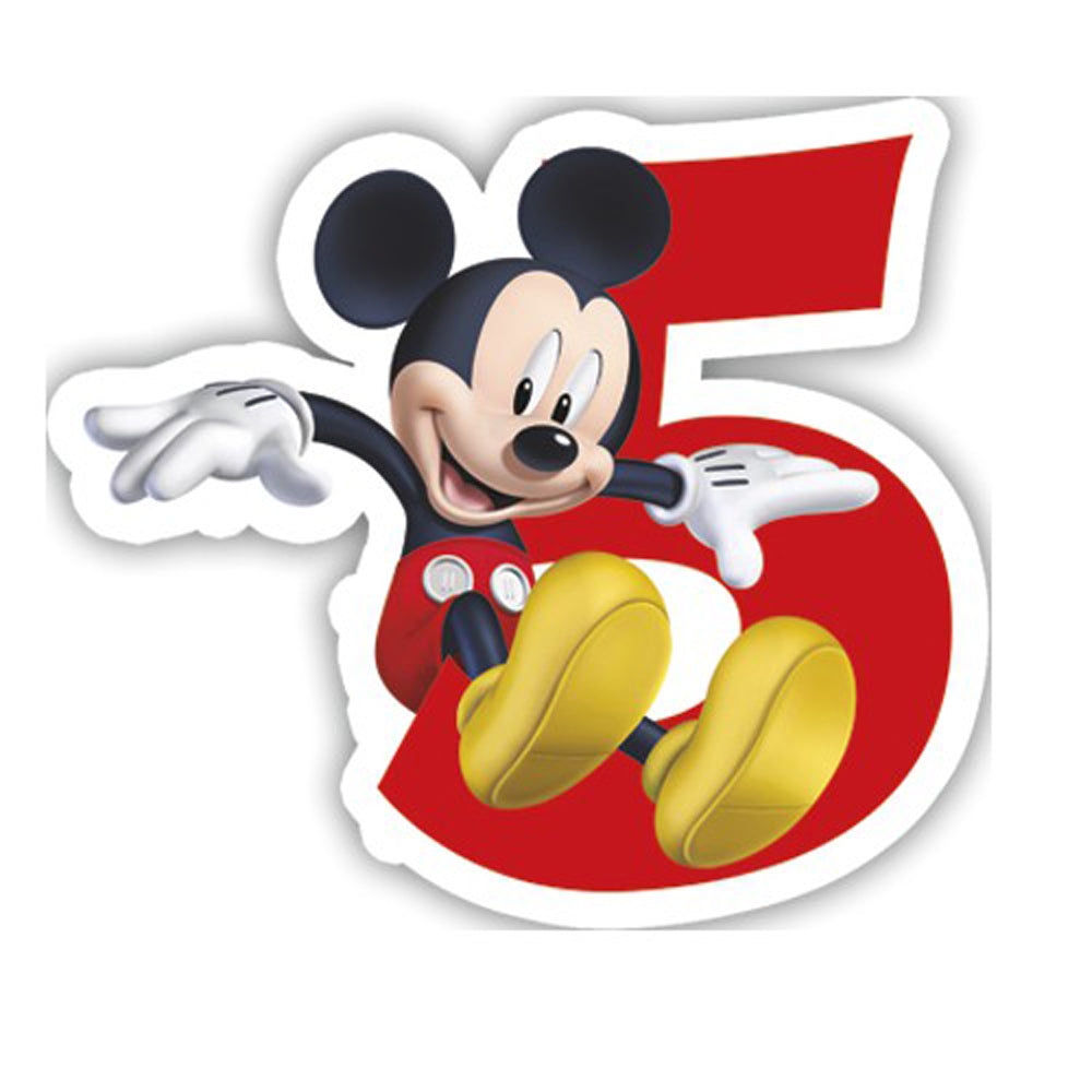 Lumânare de ziua de naștere numărul 5 Mickey