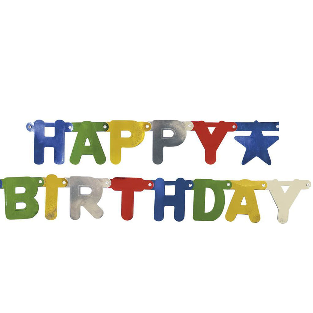 Fémhatású Happy Birthday transzparens, Procos