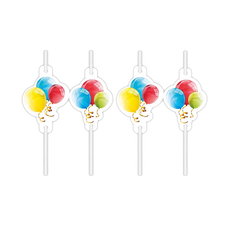 Хартиени Сламки Sparkling Balloons Procos