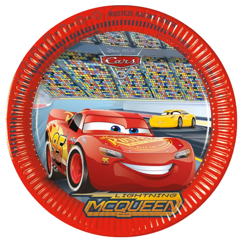Хартиени Чинии 23cm Cars 3 Procos