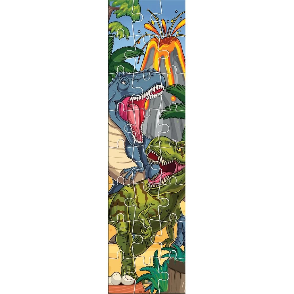 Пъзел 24 Ел. Динозаври Размер На Пъзела 48Х13 С Възможност За Оцветявание На Гърба