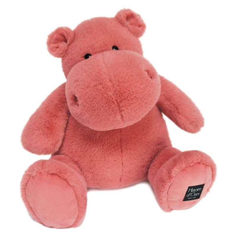 Plüss víziló, 18cm, korall, Doudou