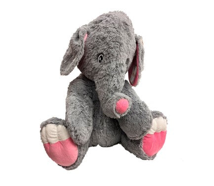 Плюшен Слон Сиво И Розово 75См - Меки Играчки - Comsed - BebeMama