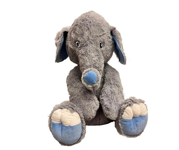 Плюшен Слон Сиво И Синьо 75См - Меки Играчки - Comsed - BebeMama