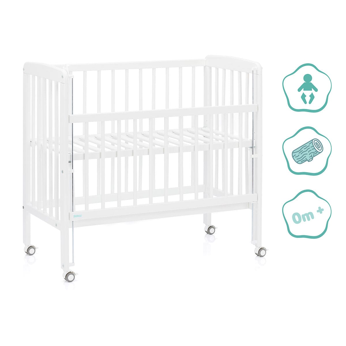 Fillikid Nino Дървена Кошара За Съвместно Спане - White