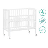 Pătuț de dormit împreună cu alte persoane Fillikid Nino din lemn - Alb