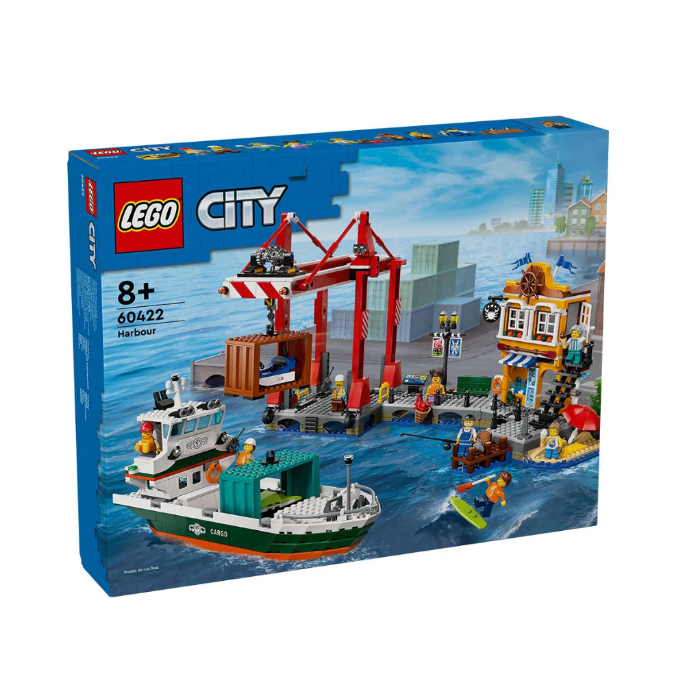 Lego Parti Kikötő Teherhajóval