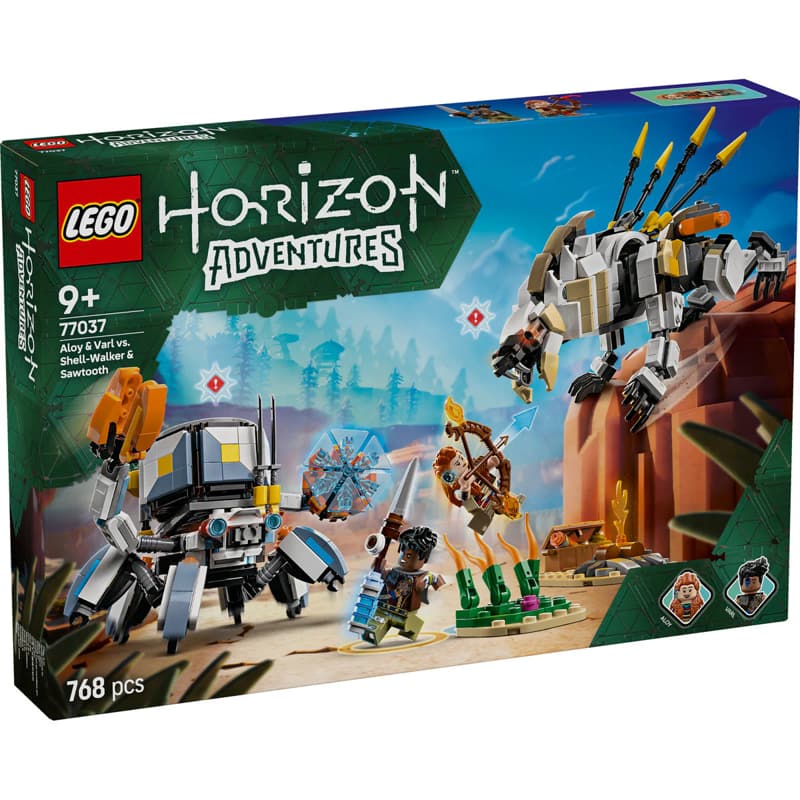 Aloy és Varl a Shell Walker és Sawtooth ellen Lego