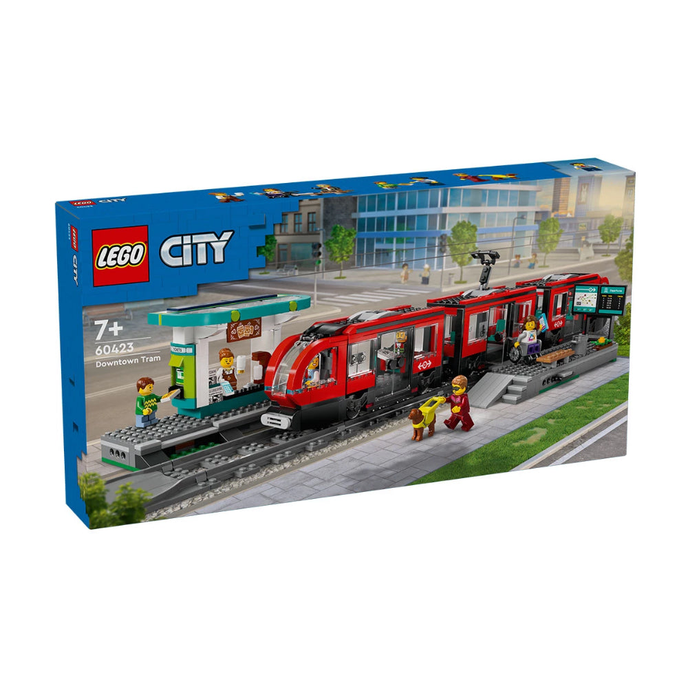 Villamos és vasútállomás a városközpontban Lego