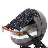 Copertină pentru cărucior Fillikid Sky - Black Stars