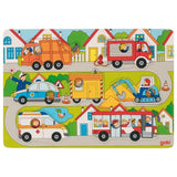 Puzzle utca háttérrel