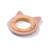 02 Fa és szilikon rágóka Kitten Babyono