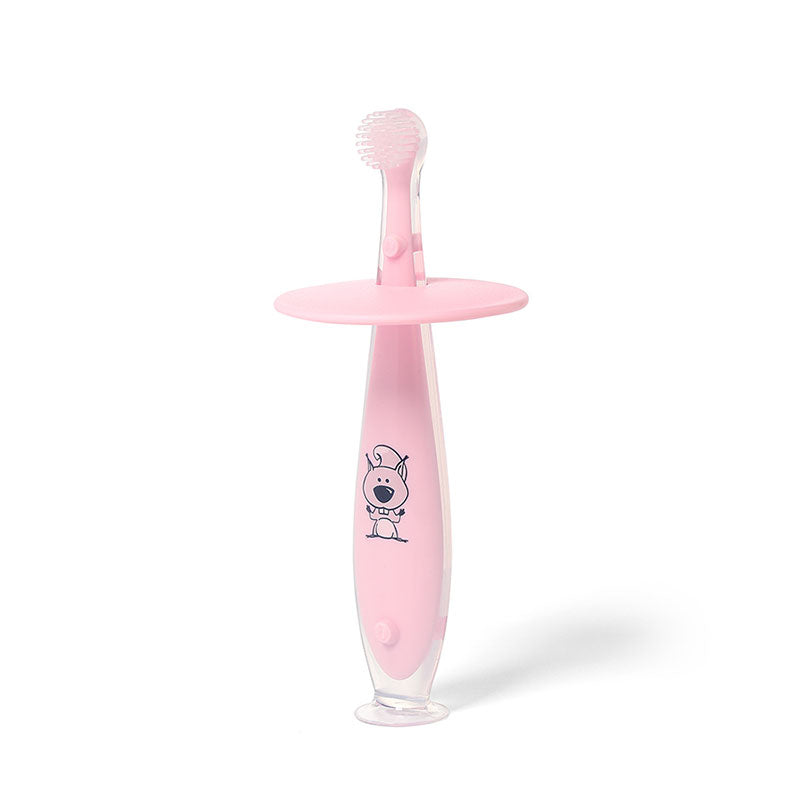 02 Четка Безопасна За Зъби 6м.+ Розов Babyono