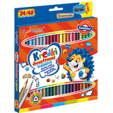Creioane colorate cu două fețe, 24 buc/48 de culori, cu ascuțitoare, model arici