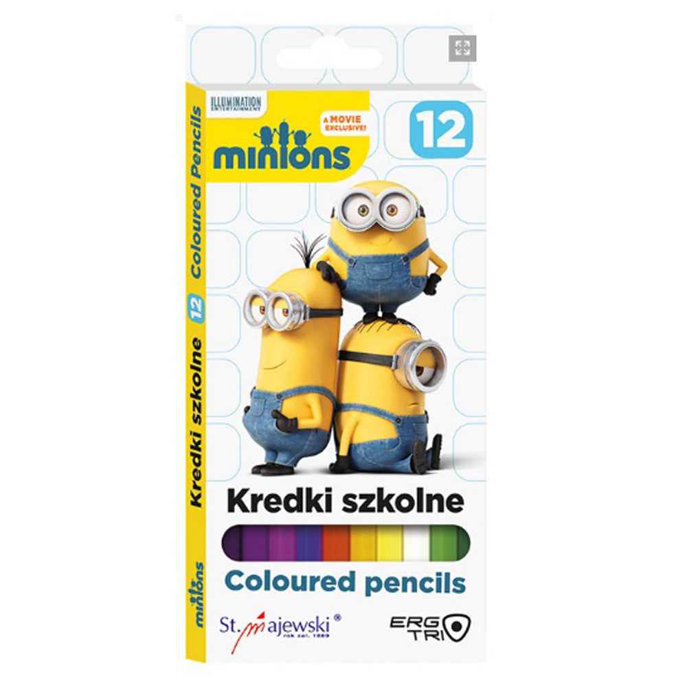 Creioane Minions 12 culori 18 cm