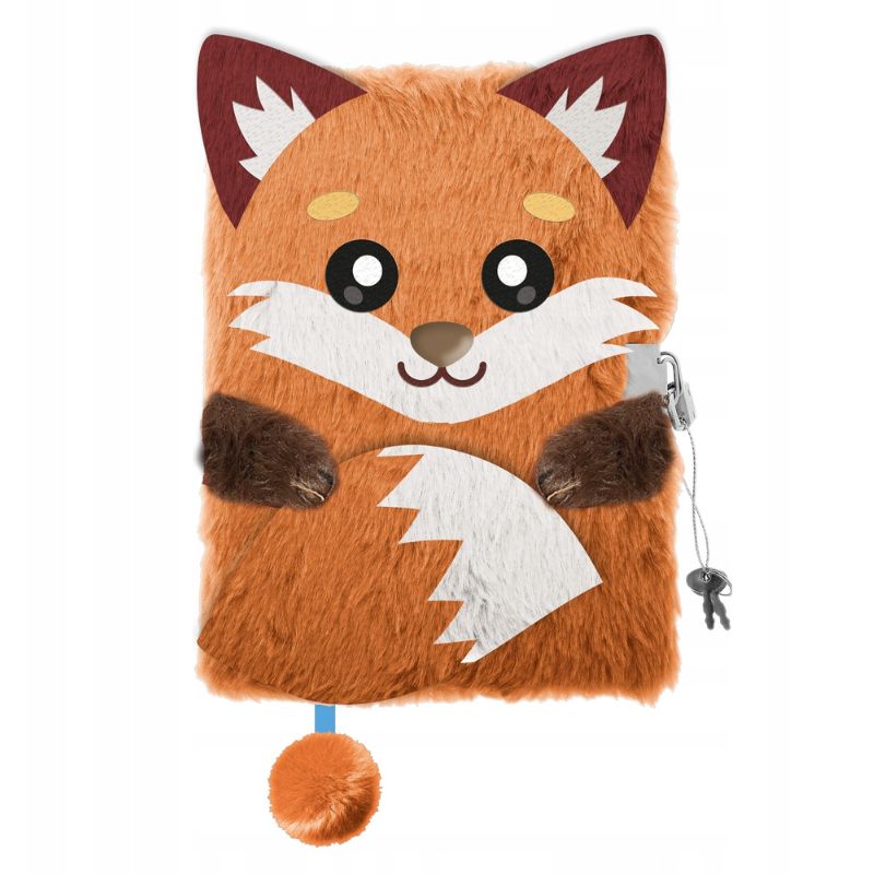 Plüss Napló A5 Lakattal 3D Foxy St.majewski