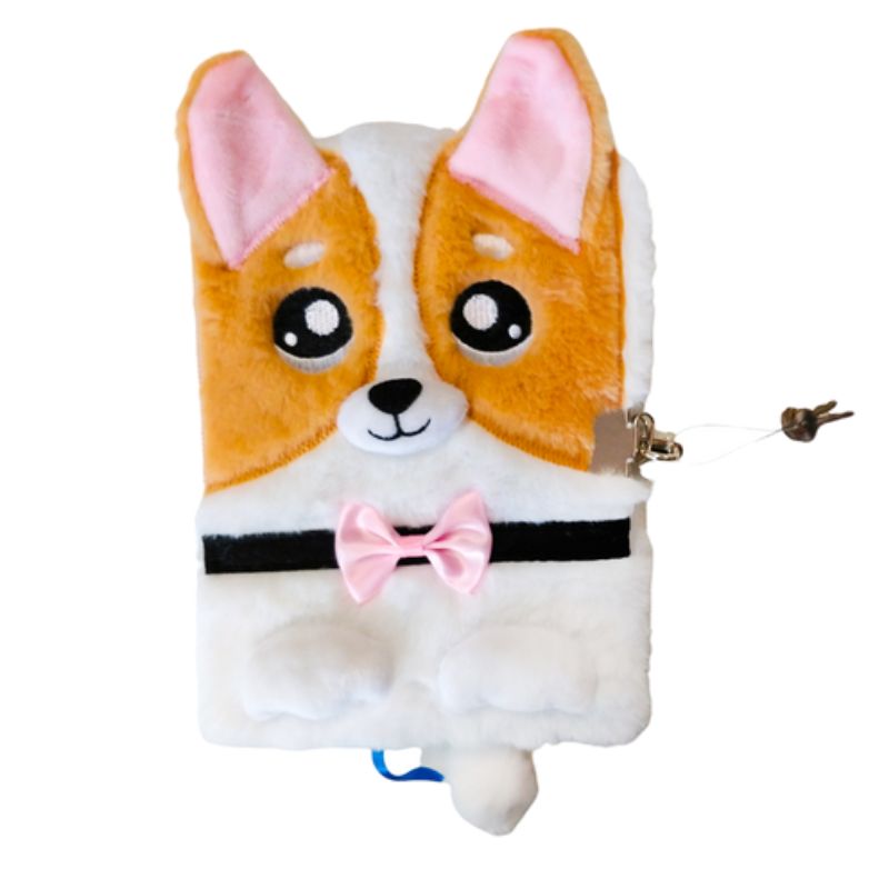 Plüss Napló A5 Lakattal 3D Corgi St.majewski