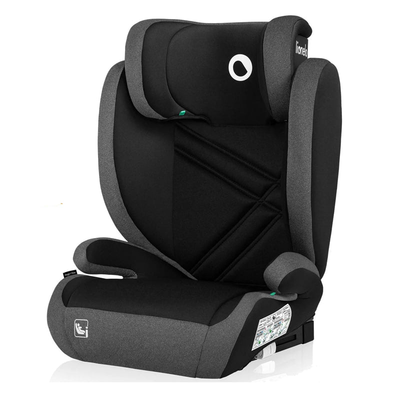 Lionelo Hugo I Size Black Crey autósülés