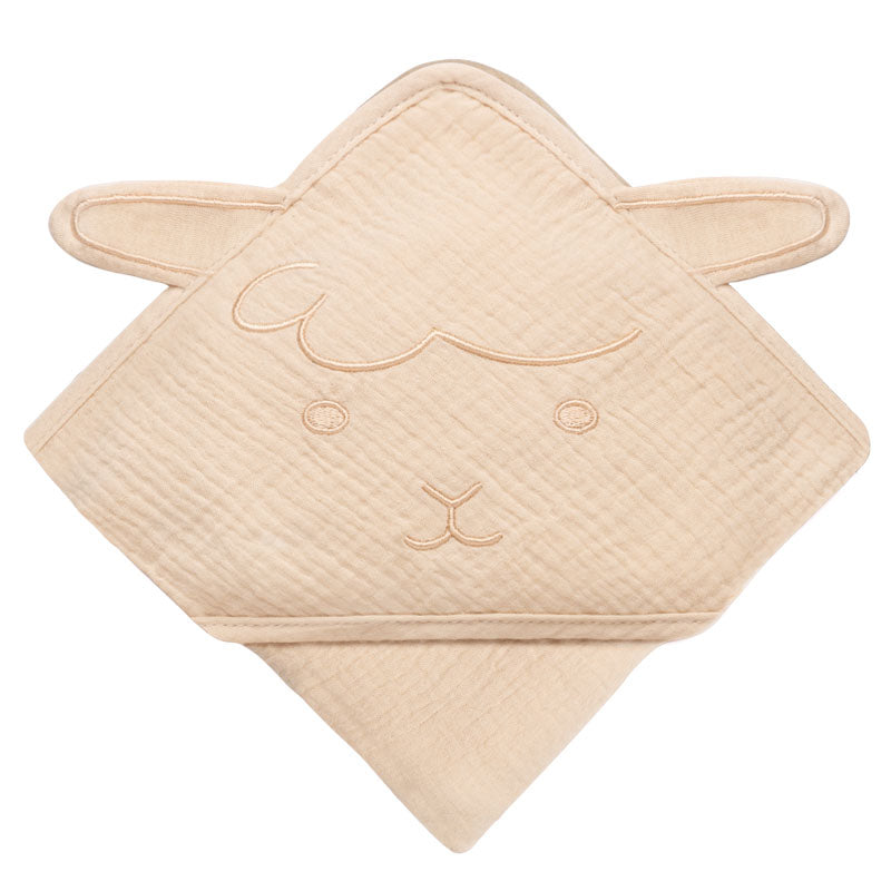 Бебешка Хавлия С Качулка 80x80 Beige Sand Lionelo