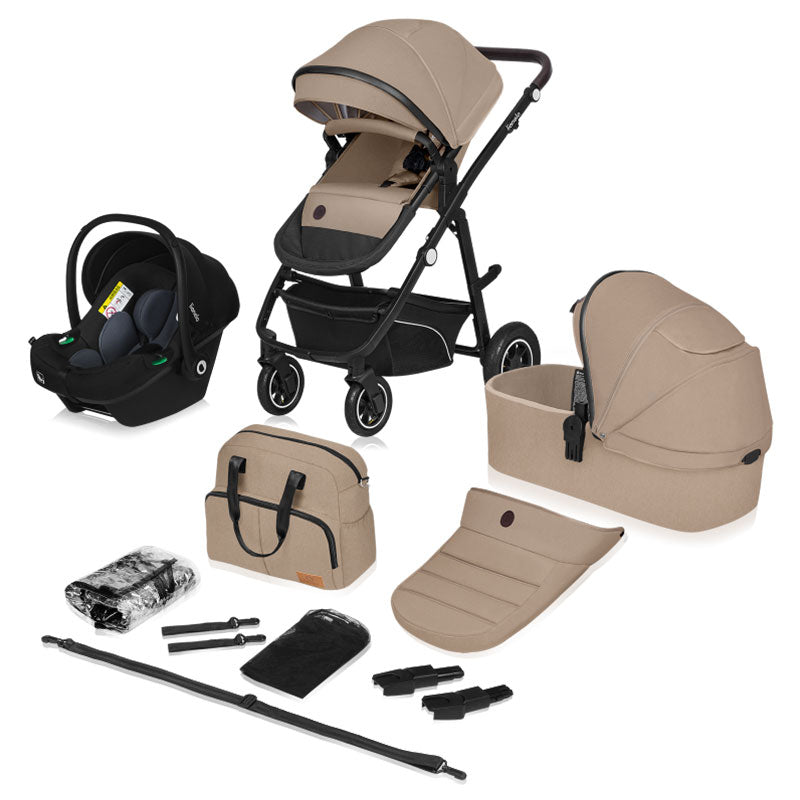 Бебешка Количка Bianka 3в1 Beige Sand Lionelo