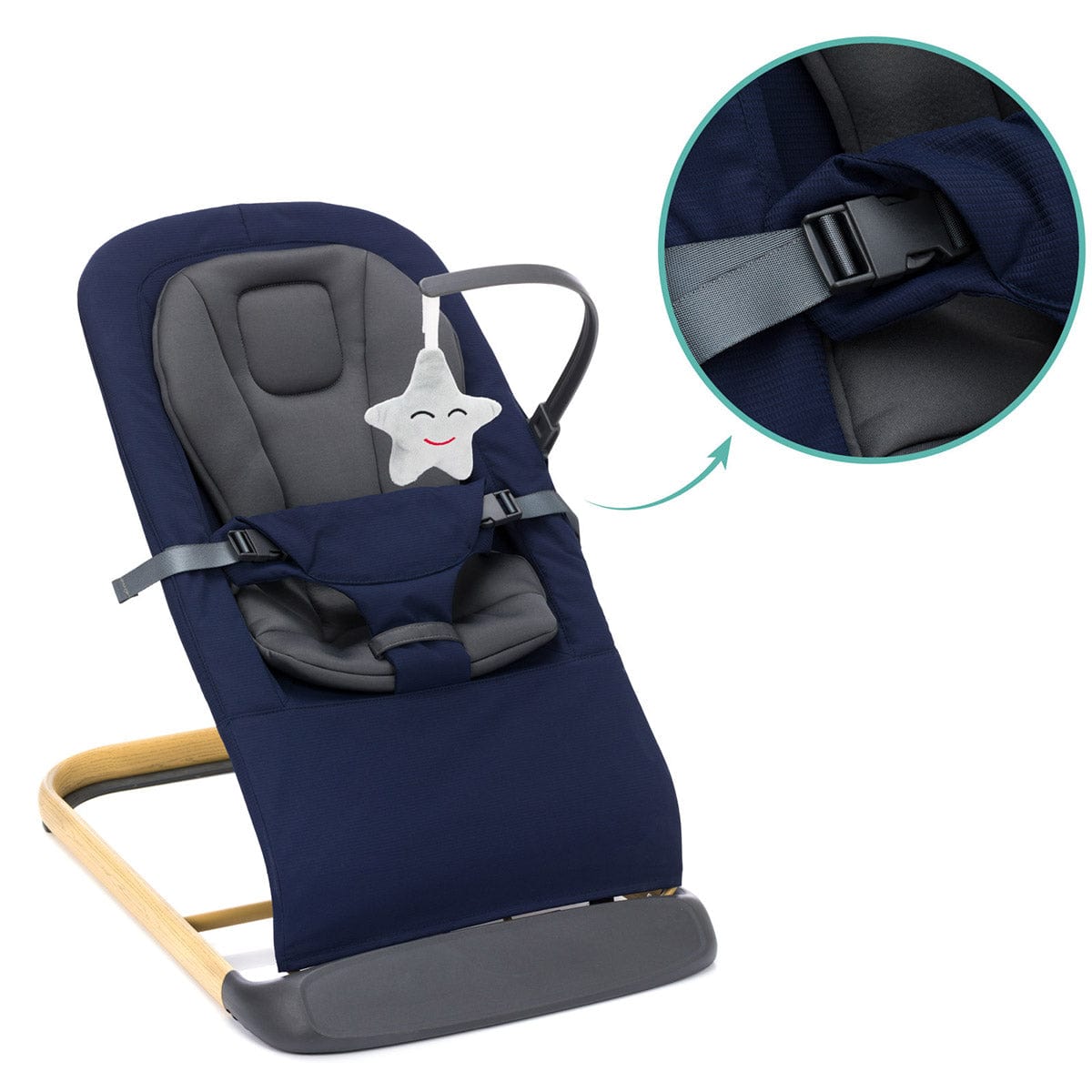Fillikid Бебешки Шезлонг Star - Navy-Grey